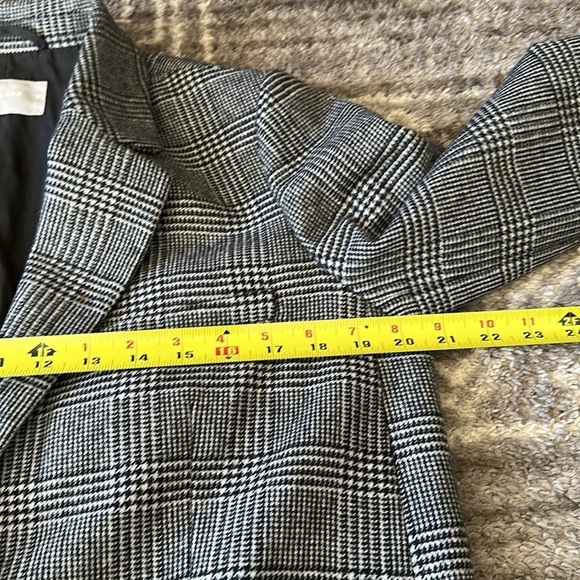 Everlane The Oversized Blazer In Italian Wool Herringbone Plaid Size 6 - Picture 8 of 11
